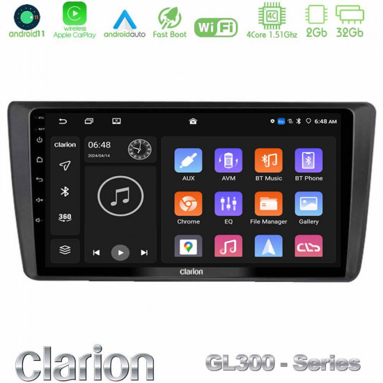 Clarion GL300 Series Skoda Octavia 2004-2012 4Core Android11 2+32GB Navigation Multimedia Tablet 9? Με Carplay -amp; Android Auto Clarion GL300 Series Skoda Octavia 2004-2012 4Core Android11 2+32GB Navigation Multimedia Tablet 9? Με Carplay -amp; Android Auto