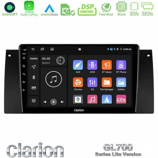 Clarion GL700 Lite Series 8Core Android11 2+32GB BMW 5 Series (E39) / X5 (E53) Navigation Multimedia Tablet 9 Με Carplay -amp; Android Auto Clarion GL700 Lite Series 8Core Android11 2+32GB BMW 5 Series (E39) / X5 (E53) Navigation Multimedia Tablet 9 Με Carplay -amp; Android Auto