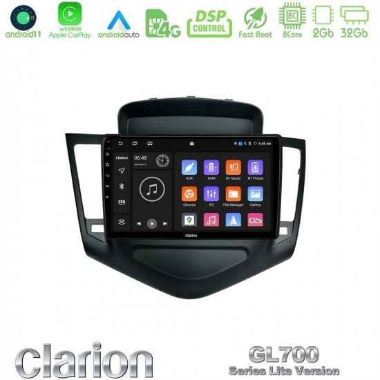 Clarion GL700 Lite Series 8Core Android11 2+32GB Chevrolet Cruze 2009-2012 Navigation Multimedia Tablet 9 Με Carplay -amp; Android Auto Clarion GL700 Lite Series 8Core Android11 2+32GB Chevrolet Cruze 2009-2012 Navigation Multimedia Tablet 9 Με Carplay -amp; Android Auto