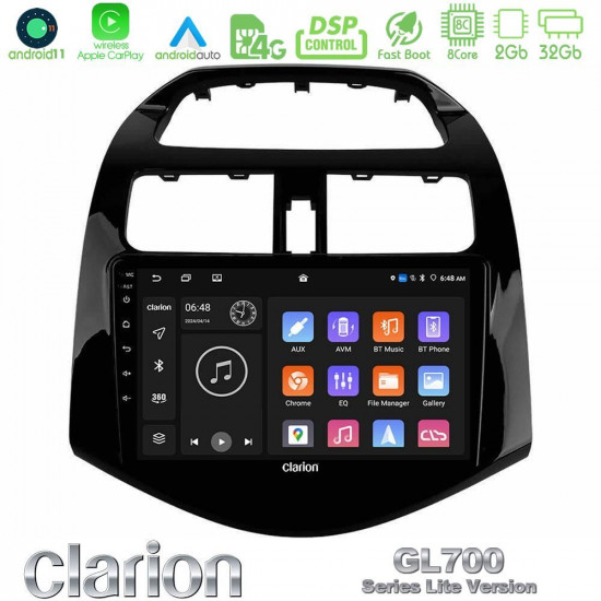 Clarion GL700 Lite Series 8Core Android11 2+32GB Chevrolet Spark 2009-2015 Navigation Multimedia Tablet 9 Με Carplay -amp; Android Auto Clarion GL700 Lite Series 8Core Android11 2+32GB Chevrolet Spark 2009-2015 Navigation Multimedia Tablet 9 Με Carplay -amp; Android Auto
