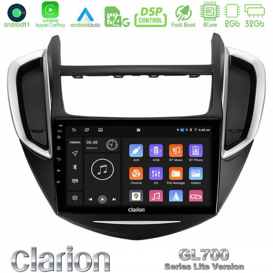 Clarion GL700 Lite Series 8Core Android11 2+32GB Chevrolet Trax 2013-2020 Navigation Multimedia Tablet 9 Με Carplay -amp; Android Auto Clarion GL700 Lite Series 8Core Android11 2+32GB Chevrolet Trax 2013-2020 Navigation Multimedia Tablet 9 Με Carplay -amp; Android Auto