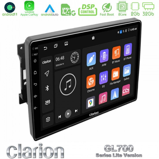 Clarion GL700 Lite Series 8Core Android11 2+32GB Chrysler / Dodge / Jeep Navigation Multimedia Tablet 10 Με Carplay -amp; Android Auto Clarion GL700 Lite Series 8Core Android11 2+32GB Chrysler / Dodge / Jeep Navigation Multimedia Tablet 10 Με Carplay -amp; Android Auto