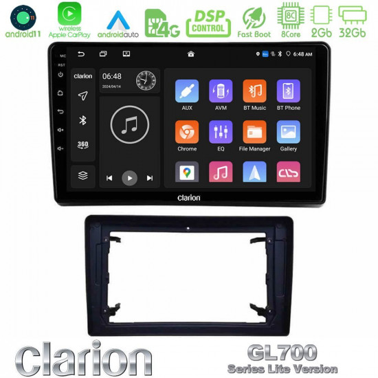 Clarion GL700 Lite Series 8Core Android11 2+32GB Chrysler / Dodge / Jeep Navigation Multimedia Tablet 10 Με Carplay -amp; Android Auto Clarion GL700 Lite Series 8Core Android11 2+32GB Chrysler / Dodge / Jeep Navigation Multimedia Tablet 10 Με Carplay -amp; Android Auto
