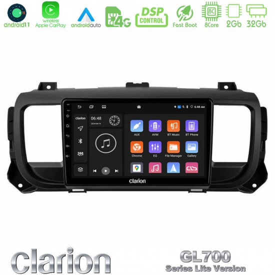 Clarion GL700 Lite Series 8Core Android11 2+32GB Citroen/Peugeot/Opel/Toyota Navigation Multimedia Tablet 9 Με Carplay -amp; Android Auto Clarion GL700 Lite Series 8Core Android11 2+32GB Citroen/Peugeot/Opel/Toyota Navigation Multimedia Tablet 9 Με Carplay -amp; Android Auto
