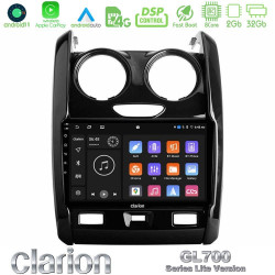 Clarion GL700 Lite Series 8Core Android11 2+32GB Dacia Duster 2014-2018 Navigation Multimedia Tablet 9 Με Carplay -amp; Android Auto