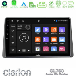 Clarion GL700 Lite Series 8Core Android11 2+32GB Dacia Duster 2019-gt; Navigation Multimedia Tablet 10 Με Carplay -amp; Android Auto