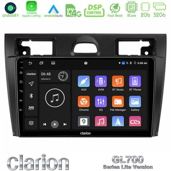 Clarion GL700 Lite Series 8Core Android11 2+32GB Ford Fiesta/Fusion Navigation Multimedia Tablet 9 Με Carplay -amp; Android Auto Clarion GL700 Lite Series 8Core Android11 2+32GB Ford Fiesta/Fusion Navigation Multimedia Tablet 9 Με Carplay -amp; Android Auto