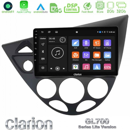 Clarion GL700 Lite Series 8Core Android11 2+32GB Ford Focus 1999-2004 Navigation Multimedia Tablet 9 Με Carplay -amp; Android Auto Clarion GL700 Lite Series 8Core Android11 2+32GB Ford Focus 1999-2004 Navigation Multimedia Tablet 9 Με Carplay -amp; Android Auto
