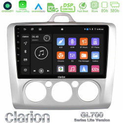 Clarion GL700 Lite Series 8Core Android11 2+32GB Ford Focus Manual AC Navigation Multimedia Tablet 9 Με Carplay -amp; Android Auto