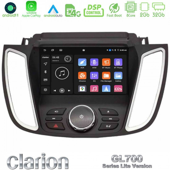 Clarion GL700 Lite Series 8Core Android11 2+32GB Ford Kuga/C-Max 2013-2019 Navigation Multimedia Tablet 9 Με Carplay -amp; Android Auto Clarion GL700 Lite Series 8Core Android11 2+32GB Ford Kuga/C-Max 2013-2019 Navigation Multimedia Tablet 9 Με Carplay -amp; Android Auto