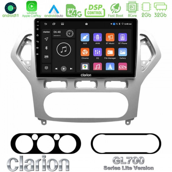 Clarion GL700 Lite Series 8Core Android11 2+32GB Ford Mondeo 2007-2010 AUTO A/C Navigation Multimedia Tablet 10 Με Carplay -amp; Android Auto Clarion GL700 Lite Series 8Core Android11 2+32GB Ford Mondeo 2007-2010 AUTO A/C Navigation Multimedia Tablet 10 Με Carplay -amp; Android Auto