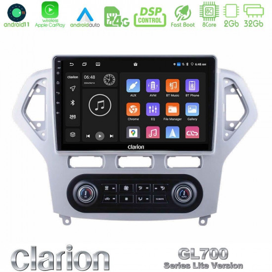 Clarion GL700 Lite Series 8Core Android11 2+32GB Ford Mondeo 2007-2011 (Auto A/C) Navigation Multimedia Tablet 10 Με Carplay -amp; Android Auto Clarion GL700 Lite Series 8Core Android11 2+32GB Ford Mondeo 2007-2011 (Auto A/C) Navigation Multimedia Tablet 10 Με Carplay -amp; Android Auto