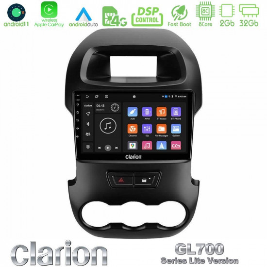 Clarion GL700 Lite Series 8Core Android11 2+32GB Ford Ranger 2012-2016 Navigation Multimedia Tablet 9 Με Carplay -amp; Android Auto Clarion GL700 Lite Series 8Core Android11 2+32GB Ford Ranger 2012-2016 Navigation Multimedia Tablet 9 Με Carplay -amp; Android Auto