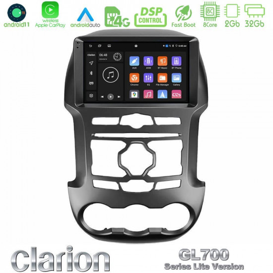 Clarion GL700 Lite Series 8Core Android11 2+32GB Ford Ranger 2012-2016 Navigation Multimedia Tablet 9 Με Carplay -amp; Android Auto Clarion GL700 Lite Series 8Core Android11 2+32GB Ford Ranger 2012-2016 Navigation Multimedia Tablet 9 Με Carplay -amp; Android Auto