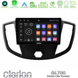 Clarion GL700 Lite Series 8Core Android11 2+32GB Ford Transit 2014-gt; Navigation Multimedia Tablet 9 Με Carplay -amp; Android Auto