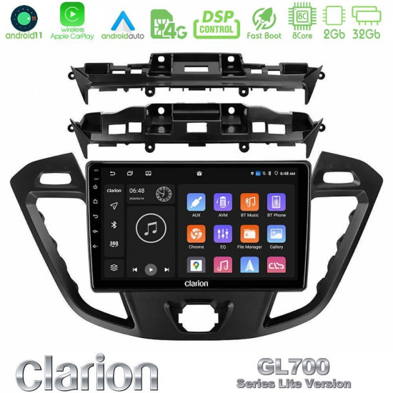 Clarion GL700 Lite Series 8Core Android11 2+32GB Ford Transit Custom/Tourneo Custom Navigation Multimedia Tablet 9 Με Carplay -amp; Android Auto Clarion GL700 Lite Series 8Core Android11 2+32GB Ford Transit Custom/Tourneo Custom Navigation Multimedia Tablet 9 Με Carplay -amp; Android Auto