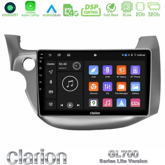 Clarion GL700 Lite Series 8Core Android11 2+32GB Honda Jazz 2009-2013 Navigation Multimedia Tablet 10 Με Carplay -amp; Android Auto Clarion GL700 Lite Series 8Core Android11 2+32GB Honda Jazz 2009-2013 Navigation Multimedia Tablet 10 Με Carplay -amp; Android Auto
