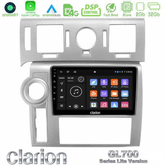 Clarion GL700 Lite Series 8Core Android11 2+32GB Hummer H2 2008-2009 Navigation Multimedia Tablet 9 Με Carplay -amp; Android Auto Clarion GL700 Lite Series 8Core Android11 2+32GB Hummer H2 2008-2009 Navigation Multimedia Tablet 9 Με Carplay -amp; Android Auto