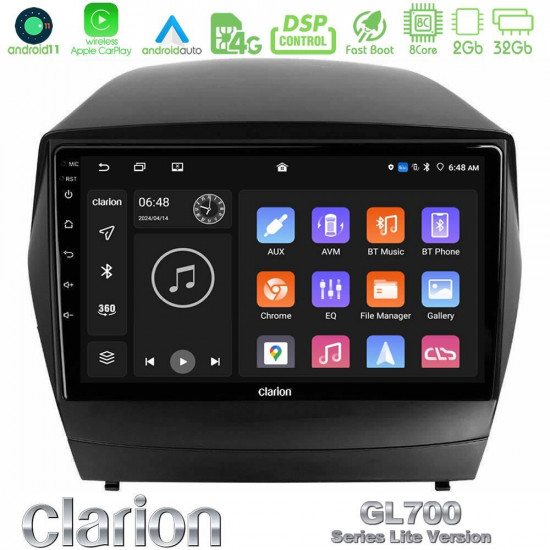 Clarion GL700 Lite Series 8Core Android11 2+32GB Hyundai IX35 Auto A/C Navigation Multimedia Tablet 9 Με Carplay -amp; Android Auto Clarion GL700 Lite Series 8Core Android11 2+32GB Hyundai IX35 Auto A/C Navigation Multimedia Tablet 9 Με Carplay -amp; Android Auto