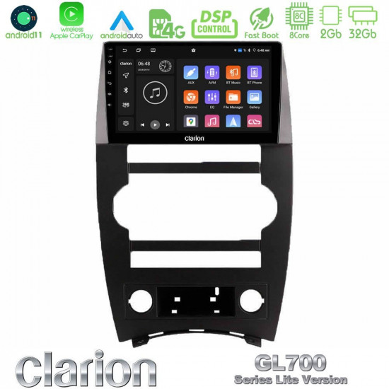 Clarion GL700 Lite Series 8Core Android11 2+32GB Jeep Commander 2007-2008 Navigation Multimedia Tablet 9 Με Carplay -amp; Android Auto Clarion GL700 Lite Series 8Core Android11 2+32GB Jeep Commander 2007-2008 Navigation Multimedia Tablet 9 Με Carplay -amp; Android Auto