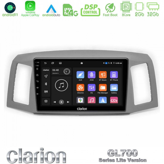 Clarion GL700 Lite Series 8Core Android11 2+32GB Jeep Grand Cherokee 2005-2007 Navigation Multimedia Tablet 10 Με Carplay -amp; Android Auto Clarion GL700 Lite Series 8Core Android11 2+32GB Jeep Grand Cherokee 2005-2007 Navigation Multimedia Tablet 10 Με Carplay -amp; Android Auto