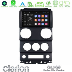 Clarion GL700 Lite Series 8Core Android11 2+32GB Jeep Wrangler 2008-2010 Navigation Multimedia Tablet 9 Με Carplay -amp; Android Auto