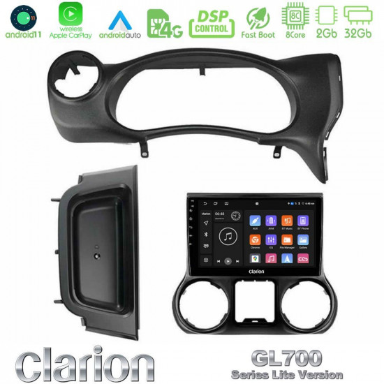 Clarion GL700 Lite Series 8Core Android11 2+32GB Jeep Wrangler 2014-2017 Navigation Multimedia Tablet 9 Με Carplay -amp; Android Auto Clarion GL700 Lite Series 8Core Android11 2+32GB Jeep Wrangler 2014-2017 Navigation Multimedia Tablet 9 Με Carplay -amp; Android Auto