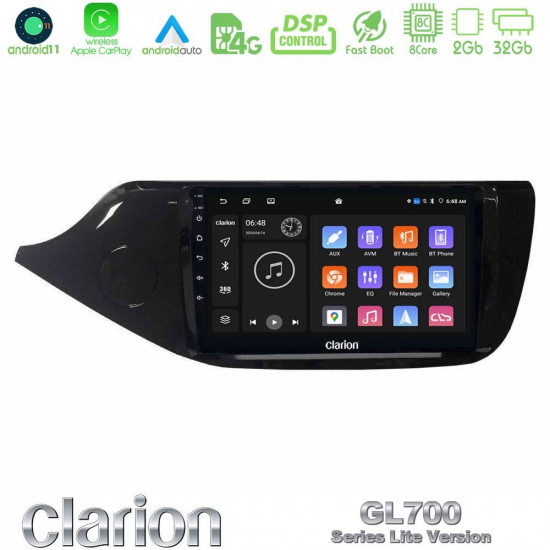 Clarion GL700 Lite Series 8Core Android11 2+32GB Kia Ceed 2013-2017 Navigation Multimedia Tablet 9 Με Carplay -amp; Android Auto Clarion GL700 Lite Series 8Core Android11 2+32GB Kia Ceed 2013-2017 Navigation Multimedia Tablet 9 Με Carplay -amp; Android Auto