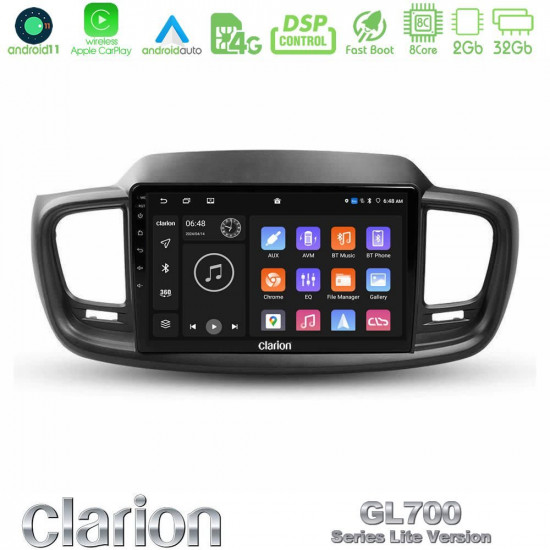 Clarion GL700 Lite Series 8Core Android11 2+32GB Kia Sorento 2018-2021 Navigation Multimedia Tablet 9 Με Carplay -amp; Android Auto Clarion GL700 Lite Series 8Core Android11 2+32GB Kia Sorento 2018-2021 Navigation Multimedia Tablet 9 Με Carplay -amp; Android Auto