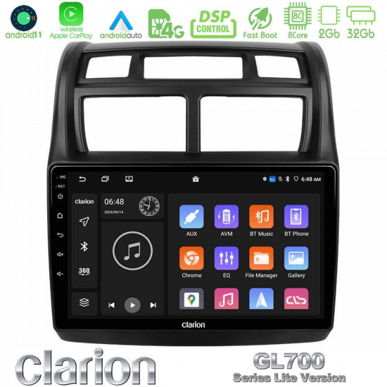 Clarion GL700 Lite Series 8Core Android11 2+32GB Kia Sportage 2008-2011 Navigation Multimedia Tablet 9 Με Carplay -amp; Android Auto Clarion GL700 Lite Series 8Core Android11 2+32GB Kia Sportage 2008-2011 Navigation Multimedia Tablet 9 Με Carplay -amp; Android Auto
