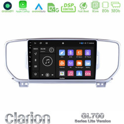 Clarion GL700 Lite Series 8Core Android11 2+32GB Kia Sportage 2016-2018 Navigation Multimedia Tablet 9 Με Carplay -amp; Android Auto