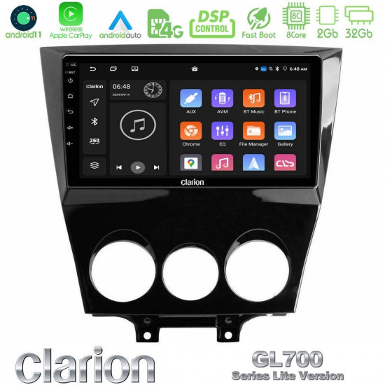 Clarion GL700 Lite Series 8Core Android11 2+32GB Mazda RX8 2008-2012 Navigation Multimedia Tablet 9 Με Carplay -amp; Android Auto Clarion GL700 Lite Series 8Core Android11 2+32GB Mazda RX8 2008-2012 Navigation Multimedia Tablet 9 Με Carplay -amp; Android Auto