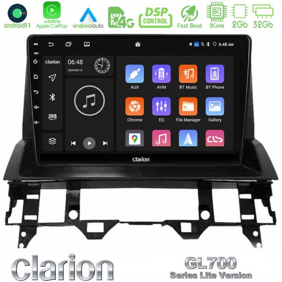 Clarion GL700 Lite Series 8Core Android11 2+32GB Mazda6 2002-2006 Navigation Multimedia Tablet 9 Με Carplay -amp; Android Auto Clarion GL700 Lite Series 8Core Android11 2+32GB Mazda6 2002-2006 Navigation Multimedia Tablet 9 Με Carplay -amp; Android Auto