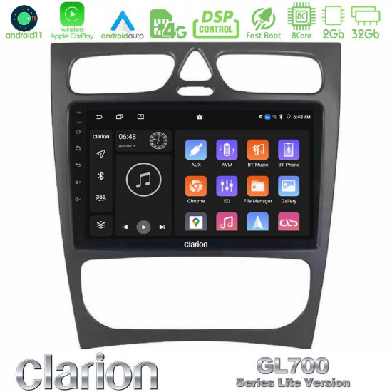 Clarion GL700 Lite Series 8Core Android11 2+32GB Mercedes C Class (W203) Navigation Multimedia Tablet 9 Με Carplay -amp; Android Auto Clarion GL700 Lite Series 8Core Android11 2+32GB Mercedes C Class (W203) Navigation Multimedia Tablet 9 Με Carplay -amp; Android Auto