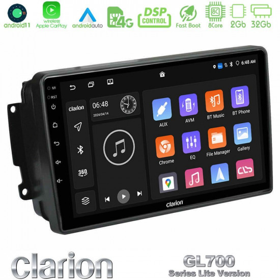 Clarion GL700 Lite Series 8Core Android11 2+32GB Mercedes C/CLK/G Class (W203/W209) Navigation Multimedia Tablet 9 Με Carplay -amp; Android Auto