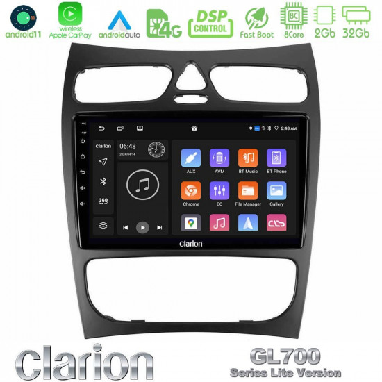 Clarion GL700 Lite Series 8Core Android11 2+32GB Mercedes CLK Class W209 2000-2004 Navigation Multimedia Tablet 9 Με Carplay -amp; Android Auto Clarion GL700 Lite Series 8Core Android11 2+32GB Mercedes CLK Class W209 2000-2004 Navigation Multimedia Tablet 9 Με Carplay -amp; Android Auto