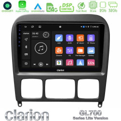 Clarion GL700 Lite Series 8Core Android11 2+32GB Mercedes S Class 1999-2004 (W220) Navigation Multimedia Tablet 9 Με Carplay -amp; Android Auto