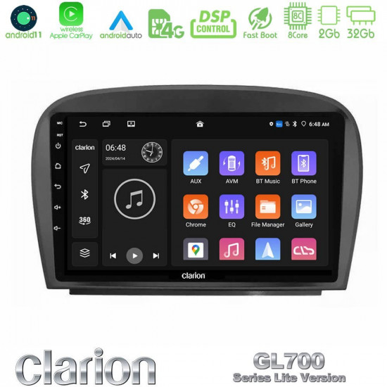 Clarion GL700 Lite Series 8Core Android11 2+32GB Mercedes SL Class 2005-2011 Navigation Multimedia Tablet 9 Με Carplay -amp; Android Auto Clarion GL700 Lite Series 8Core Android11 2+32GB Mercedes SL Class 2005-2011 Navigation Multimedia Tablet 9 Με Carplay -amp; Android Auto