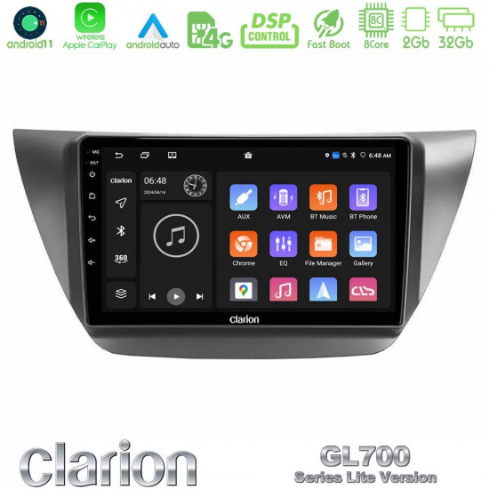 Clarion GL700 Lite Series 8Core Android11 2+32GB Mitsubishi Lancer 2004 – 2008 Navigation Multimedia Tablet 9 Με Carplay -amp; Android Auto Clarion GL700 Lite Series 8Core Android11 2+32GB Mitsubishi Lancer 2004 – 2008 Navigation Multimedia Tablet 9 Με Carplay -amp; Android Auto