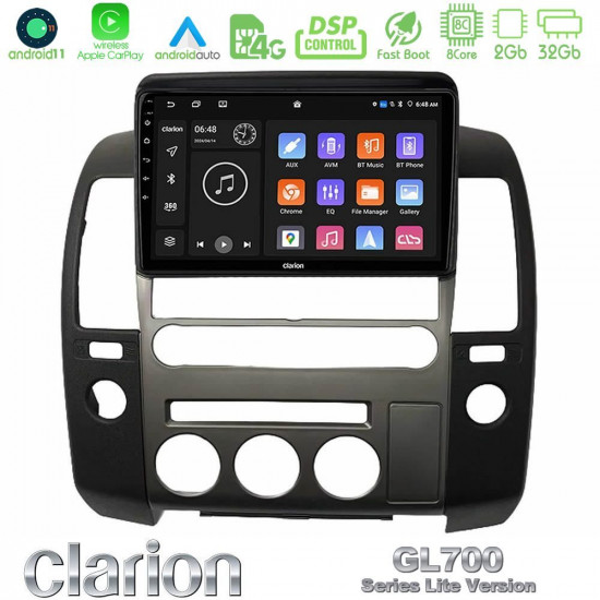 Clarion GL700 Lite Series 8Core Android11 2+32GB Nissan Navara D40 2006-2012 (με εργ.οθόνη) Navigation Multimedia Tablet 9 Με Carplay -amp; Android Auto Clarion GL700 Lite Series 8Core Android11 2+32GB Nissan Navara D40 2006-2012 (με εργ.οθόνη) Navigation Multimedia Tablet 9 Με Carplay -amp; Android Auto