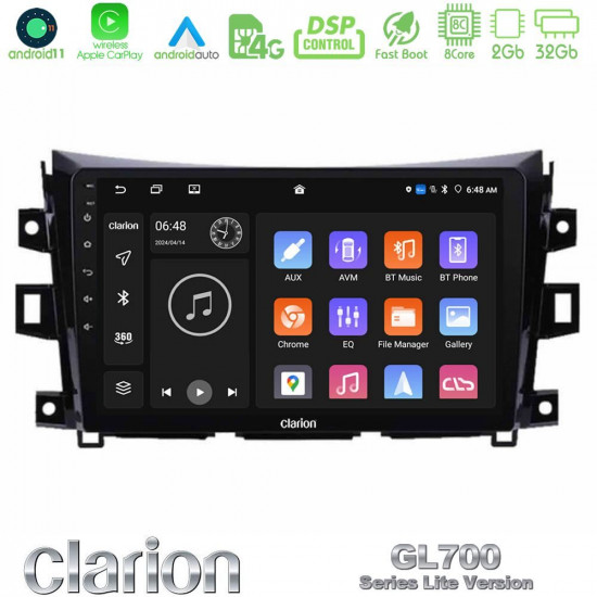 Clarion GL700 Lite Series 8Core Android11 2+32GB Nissan Navara NP300 Navigation Multimedia Tablet 9 Με Carplay -amp; Android Auto Clarion GL700 Lite Series 8Core Android11 2+32GB Nissan Navara NP300 Navigation Multimedia Tablet 9 Με Carplay -amp; Android Auto