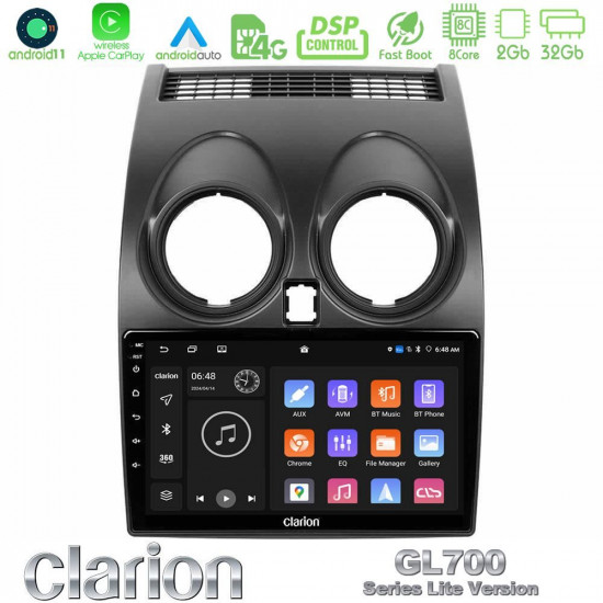 Clarion GL700 Lite Series 8Core Android11 2+32GB Nissan Qashqai J10 Navigation Multimedia Tablet 9 Με Carplay -amp; Android Auto Clarion GL700 Lite Series 8Core Android11 2+32GB Nissan Qashqai J10 Navigation Multimedia Tablet 9 Με Carplay -amp; Android Auto