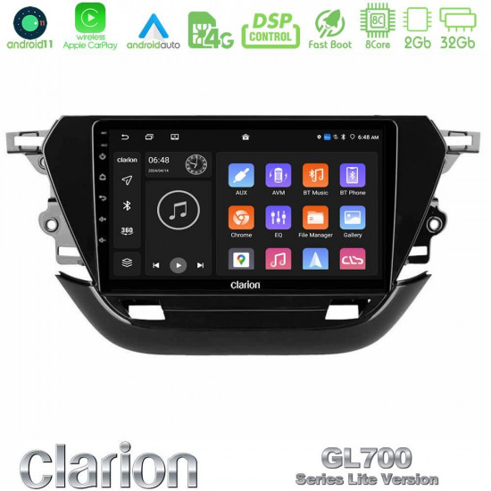 Clarion GL700 Lite Series 8Core Android11 2+32GB Opel Corsa F 2019-2023 Navigation Multimedia Tablet 9 Με Carplay -amp; Android Auto Clarion GL700 Lite Series 8Core Android11 2+32GB Opel Corsa F 2019-2023 Navigation Multimedia Tablet 9 Με Carplay -amp; Android Auto