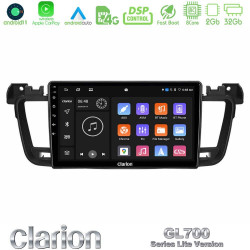 Clarion GL700 Lite Series 8Core Android11 2+32GB Peugeot 508 2010-2018 Navigation Multimedia Tablet 9 Με Carplay -amp; Android Auto