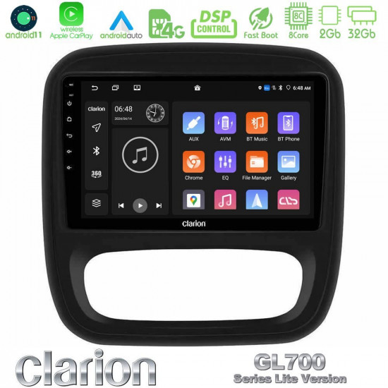 Clarion GL700 Lite Series 8Core Android11 2+32GB Renault/Nissan/Opel/Fiat Navigation Multimedia Tablet 9 Με Carplay -amp; Android Auto Clarion GL700 Lite Series 8Core Android11 2+32GB Renault/Nissan/Opel/Fiat Navigation Multimedia Tablet 9 Με Carplay -amp; Android Auto