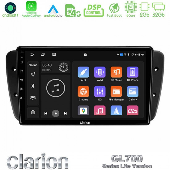Clarion GL700 Lite Series 8Core Android11 2+32GB Seat Ibiza 2008-2012 Navigation Multimedia Tablet 9 Με Carplay -amp; Android Auto Clarion GL700 Lite Series 8Core Android11 2+32GB Seat Ibiza 2008-2012 Navigation Multimedia Tablet 9 Με Carplay -amp; Android Auto
