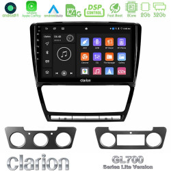 Clarion GL700 Lite Series 8Core Android11 2+32GB Skoda Octavia 5 Navigation Multimedia Tablet 10 Με Carplay -amp; Android Auto