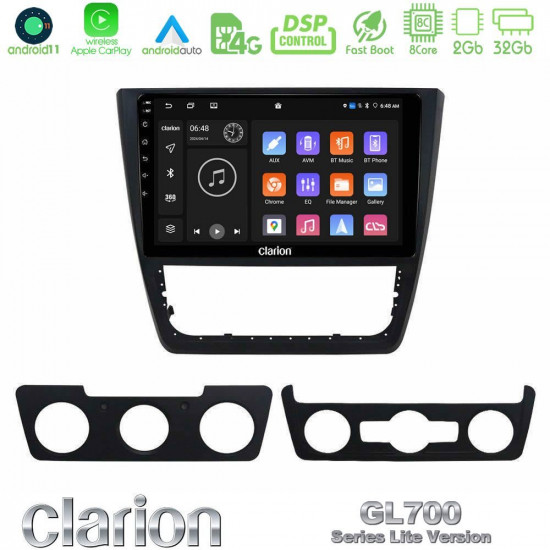 Clarion GL700 Lite Series 8Core Android11 2+32GB Skoda Yeti 2009-gt; Navigation Multimedia Tablet 10 Με Carplay -amp; Android Auto Clarion GL700 Lite Series 8Core Android11 2+32GB Skoda Yeti 2009-gt; Navigation Multimedia Tablet 10 Με Carplay -amp; Android Auto