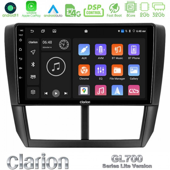 Clarion GL700 Lite Series 8Core Android11 2+32GB Subaru Forester Navigation Multimedia Tablet 9 Με Carplay -amp; Android Auto Clarion GL700 Lite Series 8Core Android11 2+32GB Subaru Forester Navigation Multimedia Tablet 9 Με Carplay -amp; Android Auto