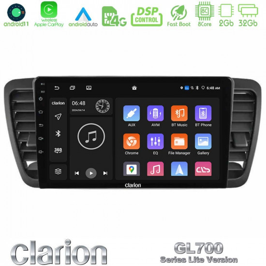 Clarion GL700 Lite Series 8Core Android11 2+32GB Subaru Legacy/Outback 2002-2008 Navigation Multimedia Tablet 9 Με Carplay -amp; Android Auto Clarion GL700 Lite Series 8Core Android11 2+32GB Subaru Legacy/Outback 2002-2008 Navigation Multimedia Tablet 9 Με Carplay -amp; Android Auto